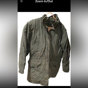 - Ll bean large hunter green vintage parka coat
